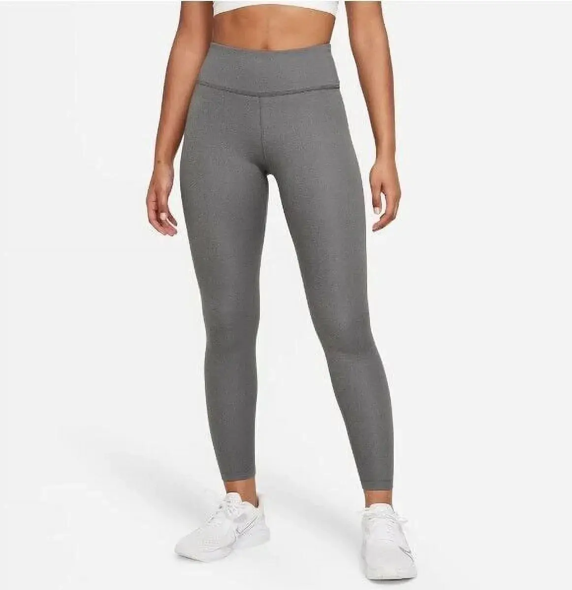 NIKE Women’s Therma-Fit One Mid Rise Legging Heather Grey