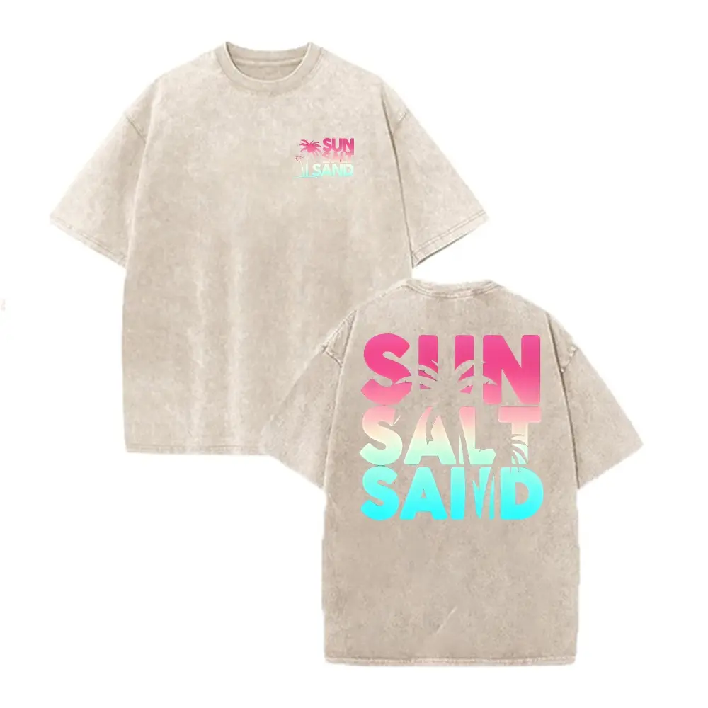 Washed T-shirt-Apricot