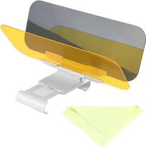2 in 1 Car Transparent Anti Glare Glass Car Visor Extender Sun Blocker, Universal Fit for Day & Night Driving