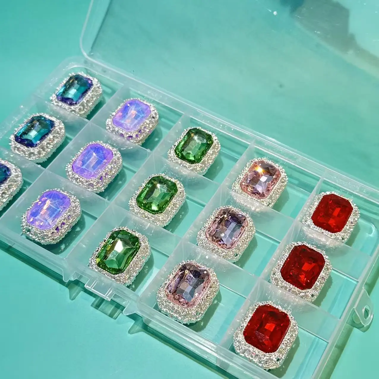 【B108】【Square Metal Beads 】26mm Rainbow Mix For DIY Pen/Jewelry Making