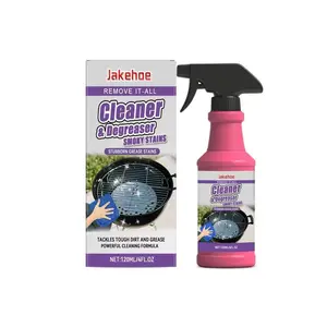 Jakehoe BBQ Grill Cleaner, Removes Tough Grease and Carbon Buildup, Oil Stain Dissolver, Effective Kitchen Cleaning Agent, Kitchen Cleaner Spray
