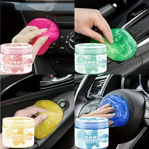 Premium Car Gel Cleaner - Deep cleaning car interior gel, removes dust and dirt from vents, consoles and dashboards, car accessories, dust and dirt removal, keyboard cleaner