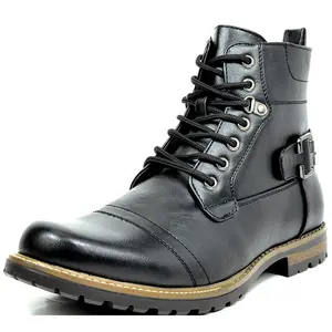 Bruno Marc Men's Side Zipper Motorcycle Combat Boots Bruno Marc Men's Side Zipper Motorcycle Combat Boots