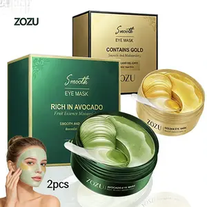 Natural moisturizing avocado&gold foil eye mask, use avocado to soothe dry skin during the day and gold foil to improve eye swelling at night, precise care, essential for daily eye care.