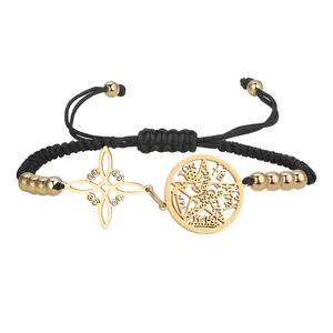 OIDEA Women's Adjustable Stainless Steel Witches Knot Bracelet - Symbolic Tetragrammaton, Pentagram, Interlaced Knot Charms, Pagan Wicca Spiritual Amulet, Daily Fashion Costume Jewelry Accessory summerwins,summerwins