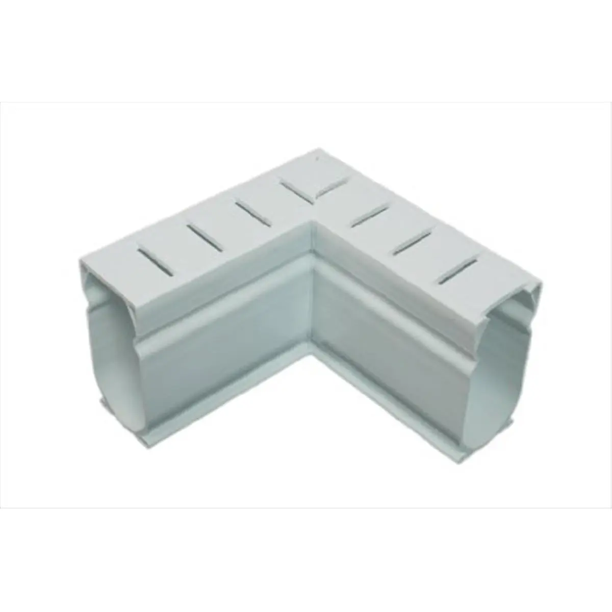 Stegmeier D9W 90-Degree Angle Deck Drain - White, for Pool Decks & Pedestrian Traffic Areas, Stakable on Grade, Compatible with Connecting Couplers, Staking On Grade