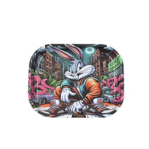 Bunny Tray Decoration Metal Snack Plates - Remote Side Friendly