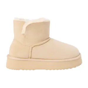 BEACH by Matisse Womens Yukon Platform Round Toe Pull On Casual Boots Ankle Low Heel 1-2" - Beige