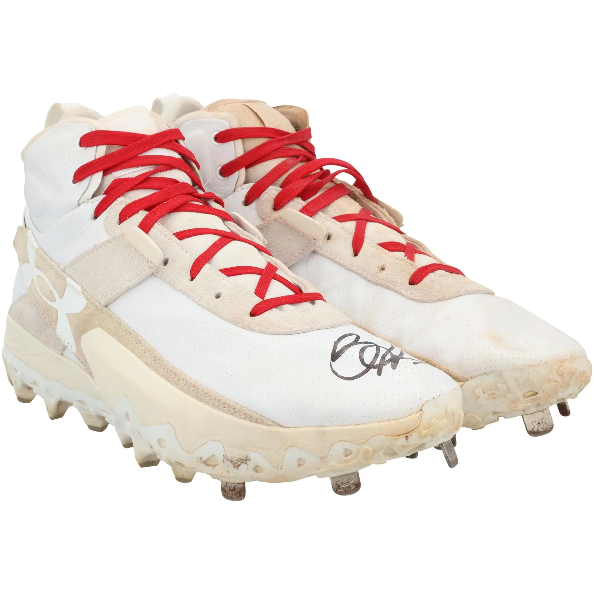 Bryce Harper Philadelphia Phillies Autographed Game-Used White Under Armour Cleats from the 2025 MLB Season - HH98515043-44 - Fanatics Authentic Certified