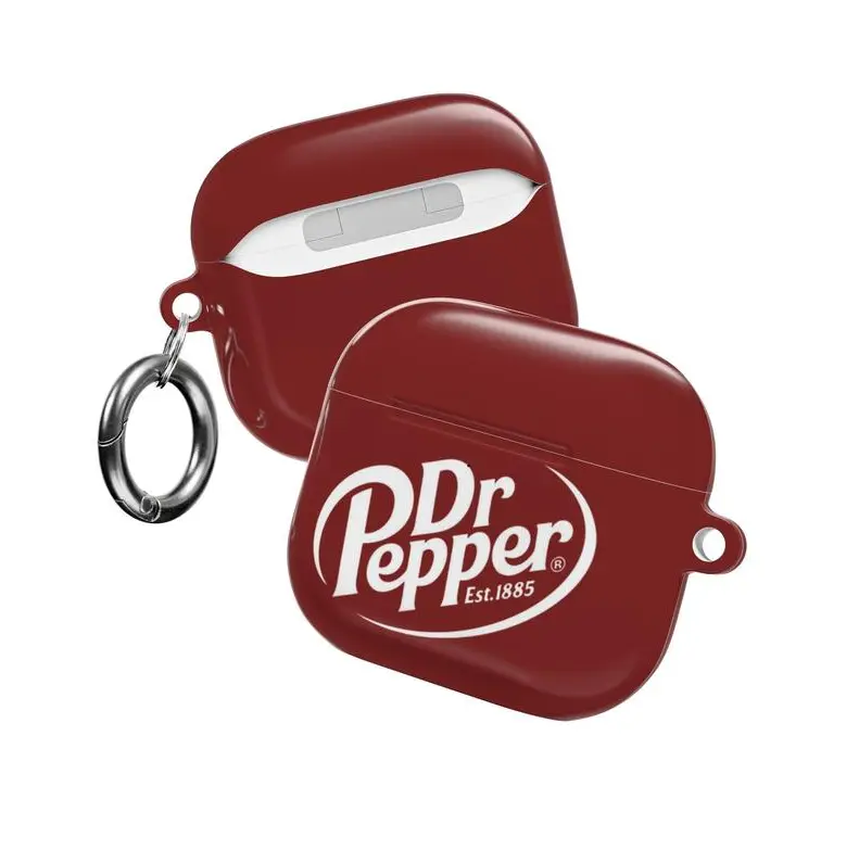 Dr Pepper AirPods Case Classic Red – Vintage Soda Logo Aesthetic Protective Cover for AirPods , Cute Tech Gift, No keychain