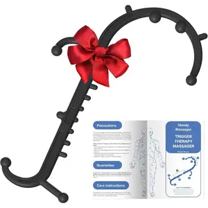 Deep Tissue Back & Neck Massager - Back Massager Stick for Pain Relief, Muscle Knot Remover, Trigger Point Massage Tool for Full Body, Shoulders, Legs - Pressure Point Massage Tool (Black)