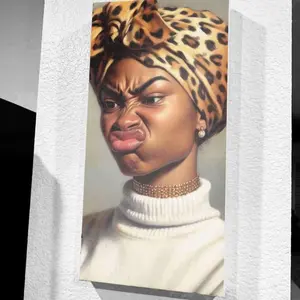 Boujee Stankface #1. Black Wall Art Print.