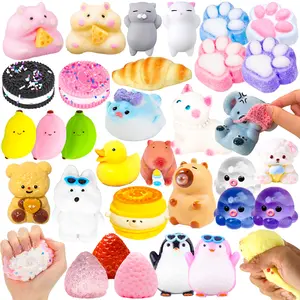Squishy Toys Kawaii Squishies Animals Food Squishy Squeeze Fidget Toy Stress Relief Sensory Toys for Christmas Birthday Valentine's Day Gifts