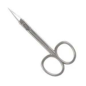 Cuticle Scissors - Curved Blade, Extra Fine Pointed Tip Professional Manicure Scissors for Cuticles, Beard, Nose Hair, Eyelash, Mustache
