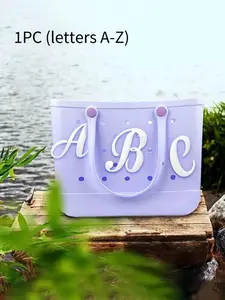 Decorative Letter Beach Bag Accessory, 3D Effect DIY Jewelry Making Kit, Eva Sandbag & Handbag Decoration (letters A-Z), Fashion Bag Charms, Stylish Backpack Charm