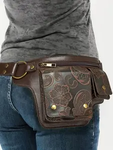 Vintage Outdoor Sports Bag, Adjustable Crossbody Waist Pack, Motorcycle Style Waist Belt, Waist Belt Pocket, Fashionable and Practical Accessory, Zipper Bum Bag, Zipper Fanny Pack, Riding Waist Bag