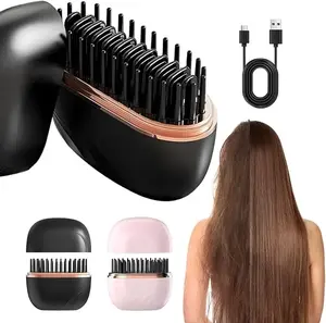 Anti-Scald Wireless Straightening Comb | 30s Fast Heat-Up, Type-C Rechargeable, Portable Cordless Hair Tool for All Hair Types tiktokshopspringglowup
