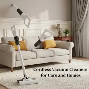 3-in-1 Cordless Handheld Vacuum Cleaner, 15000Pa Powerful Suction Portable Car Vacuum, Lightweight Mini Stick Vac with Multi-Use Attachments for Home Office
