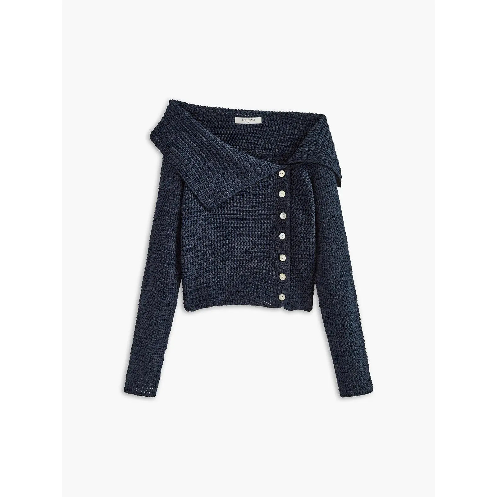 Asymmetrical Breasted Knit Top