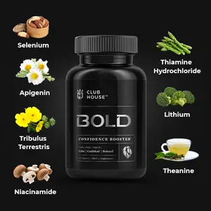 Clubhouse BOLD: Destroys Performance Anxiety (Natural Supplement with Apigenin, Theanine, Tribulus Terrestris) Healthcare Fitness