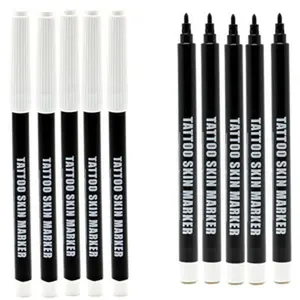 Tattoo Stencil Skin Markers Pen Bold Lines Purple 5 pack of Markers