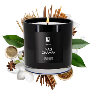 Nag Champa - Indian Incense | Luxury Scented Candle | 9 Oz. Jar