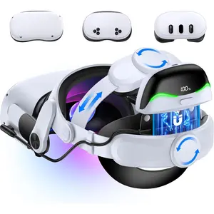 Strap for  Quest 3/Quest 3S/Quest 2, with  Hot-Swappable & Detachable 6700mAh  Pack, Extends 2-3H Playtime, Comfortable VR Headset Strap for Oculus - MQ4000