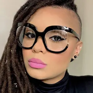 Fashion Owl Shapes Frame Glasses for Women Trendy Clear Lens Eyewear