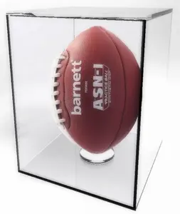 FixtureDisplays® Acrylic Sports Display Case 11.125" x 7.2" x 7.2" Football Collection Case 15143-NEW-NF