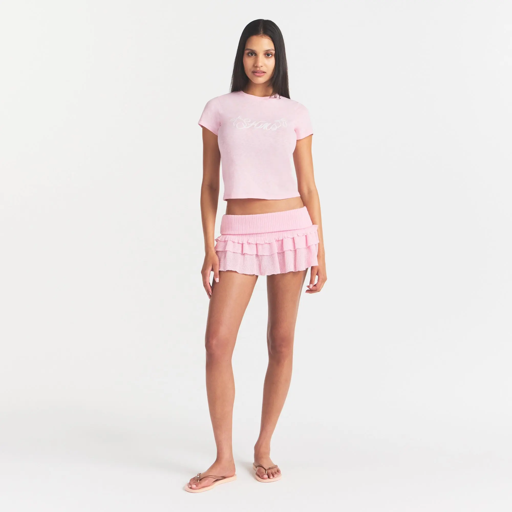 SKIMS WORN IN JERSEY T-SHIRT