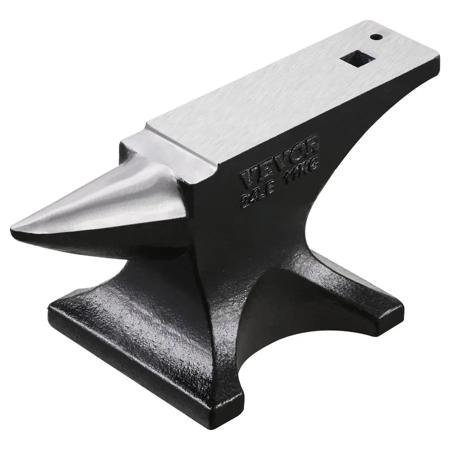 【DealsForYouDays】 VEVOR Single Horn Anvil, 25lbs Cast Steel Anvil, High Hardness Rugged Round Horn Anvil for Blacksmiths, with Stable Base, Metal Working Tool for Metal Bending, Shaping, Twisting, Craft Projectsdealsforyoudays