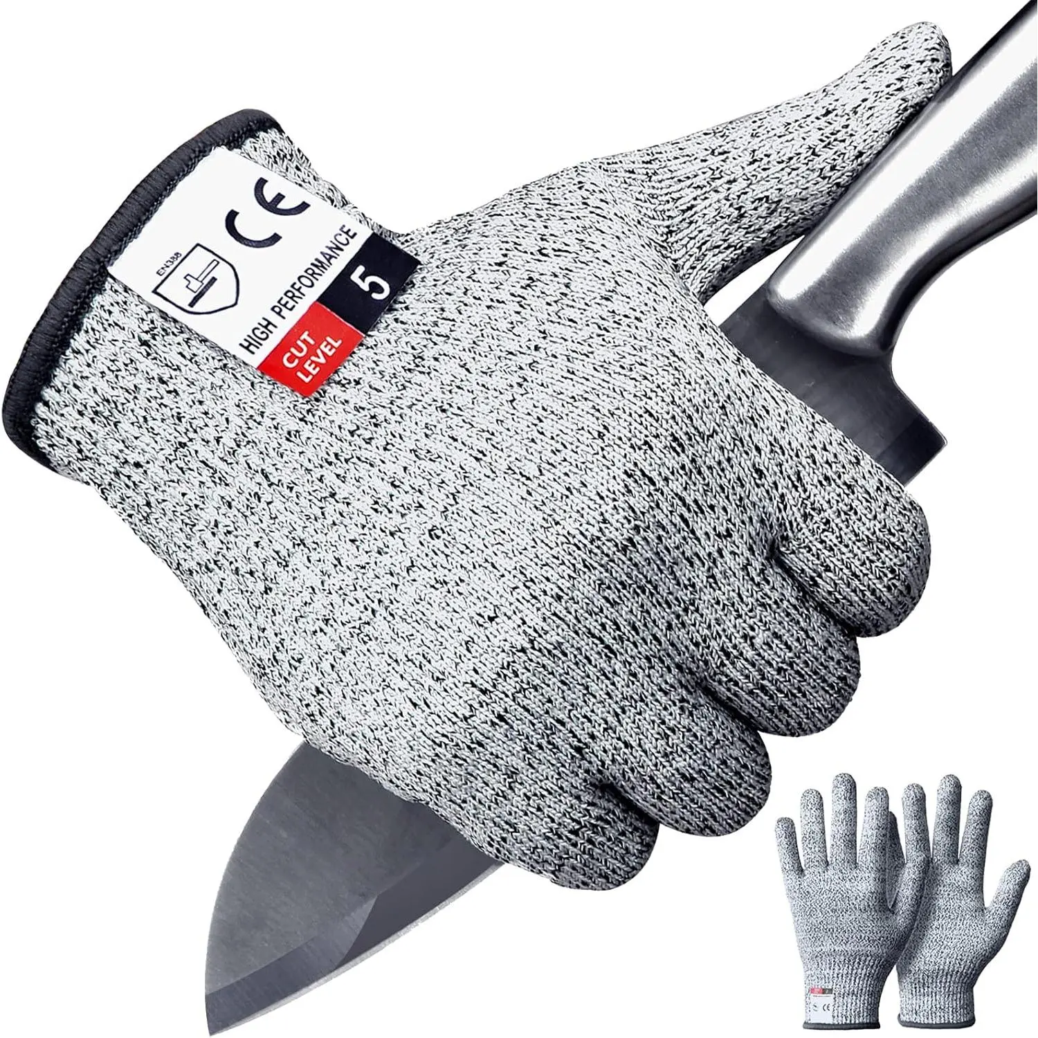 2PCS Level 5 Cut Resistant Gloves, Affordable and Sturdy Custom Fit Home Supplies for Kitchen, Wood Carving, Whittling
