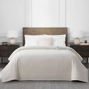 Brookstone Twin Heated Chenille Knit Blanket Ivory