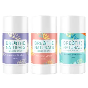 Breathe Naturals Deodorant - Chick Pit Pack - Gentle On Sensitive Skin - All Day Freshness - Aluminum Free & Vegan