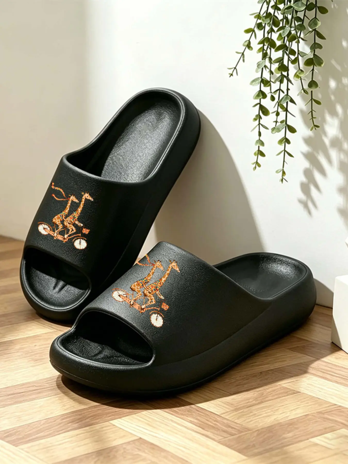 Women's Casual Eva Slippers, Giraffe Print Soft Sole, Anti-Slip Quiet Design, Perfect for Home and Outdoors, Comfortable Daily Wear