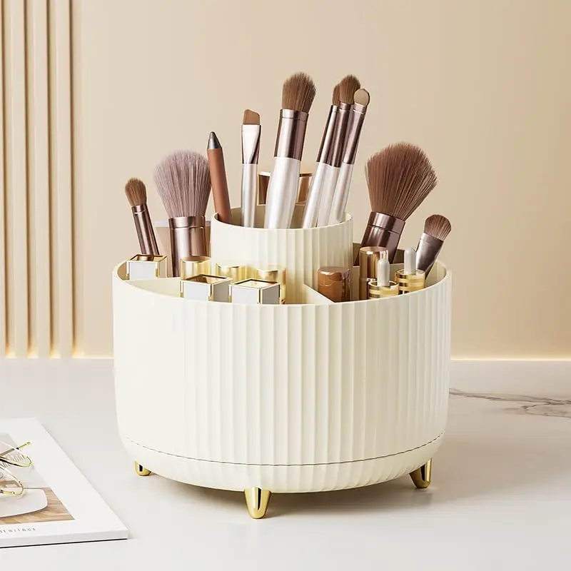 360 Degree Rotating Desktop Organizer,Makeup Brushes,Pencils,Desktop Stationery Storage Rotating Rack,Premium Plastic Organizer For Office,School And Home