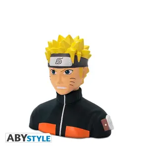 Naruto Shippuden - Naruto Bust Coin Bank Officially Licensed 3D Design Durable PVC Coin & Cash Storage Multicolor Detailing Decorative Figure