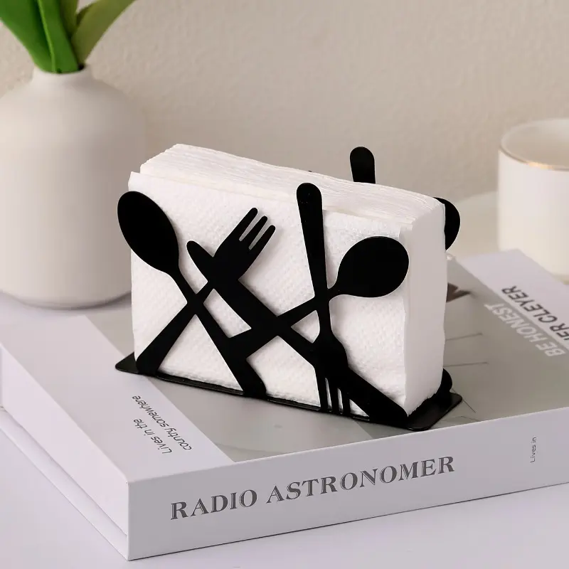 1pc Paper Towel Holder Dispenser, Napkin Holder for Kitchen Countertops, Family Table Napkin Holder Afé, Hotel Table Storage Rack, Tissue Holder