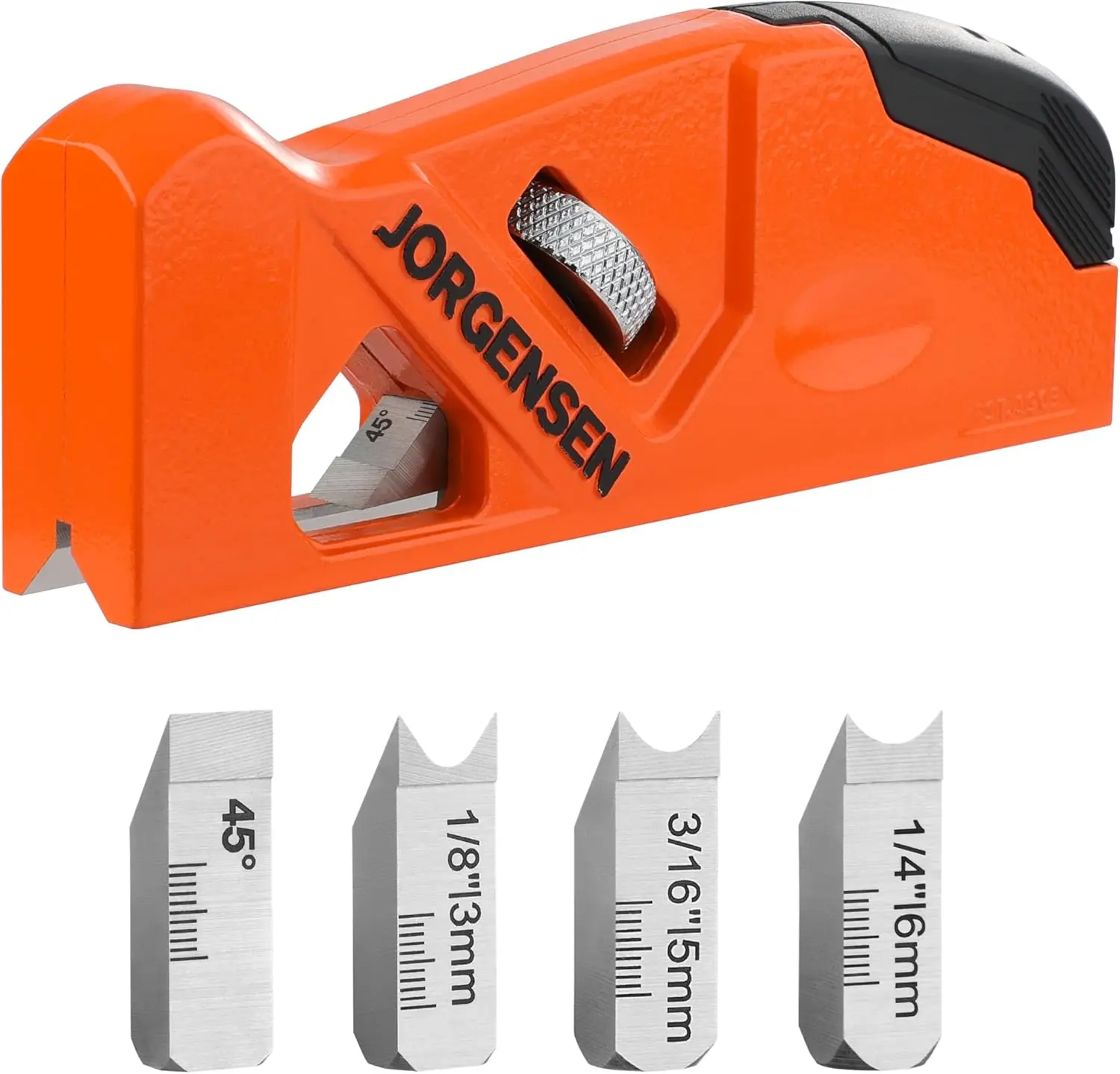 Chamfer Plane, Edge Corner Plane with 4 Cutter Heads, Storage Space - Hand Plane for Woodworking, Carpenter Woodworking Tools for Edge Trimming of Wood, Edge Corner Flattening