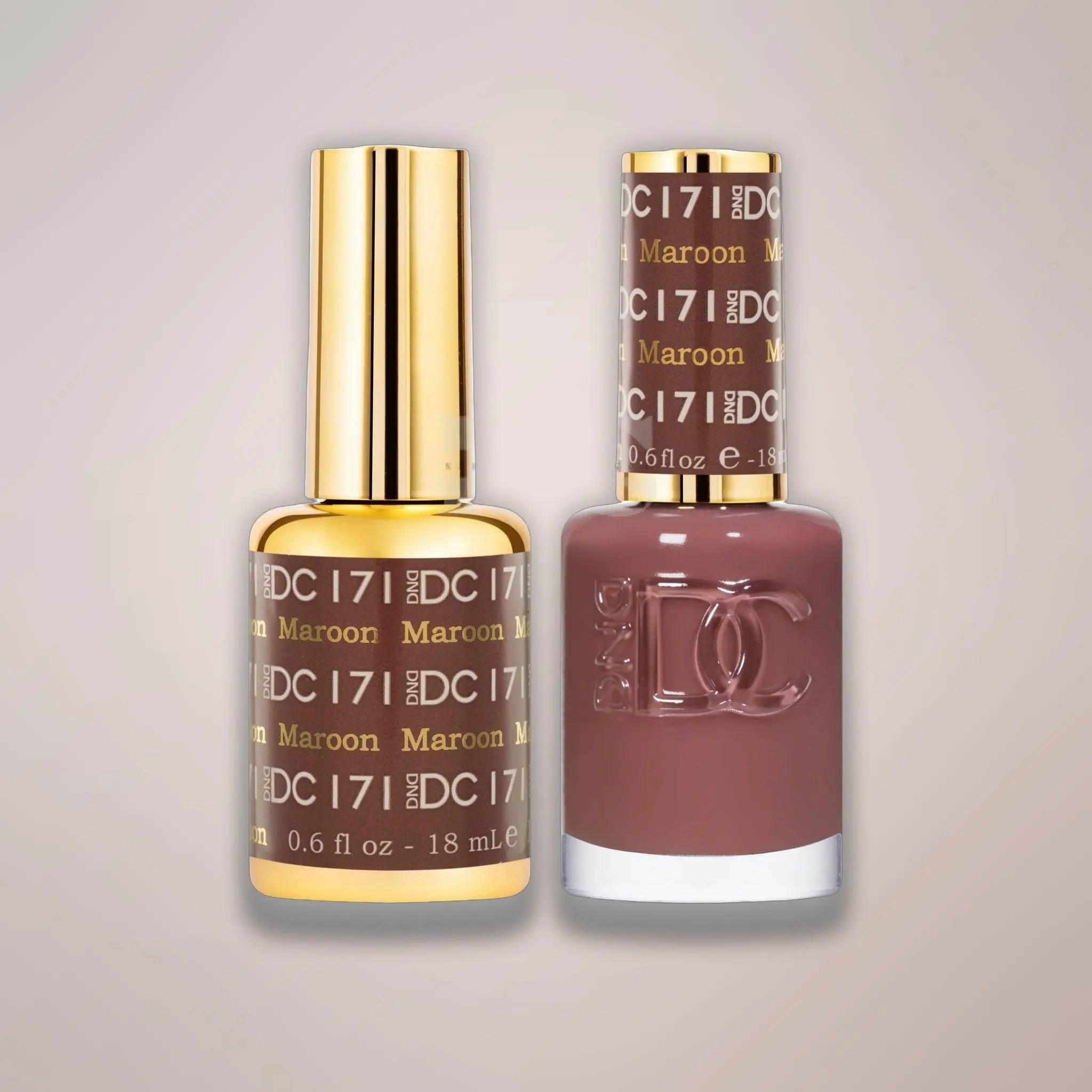 DND DC Duo - 171 Maroon - Gel & Matching Lacquer Duo 0.5 oz