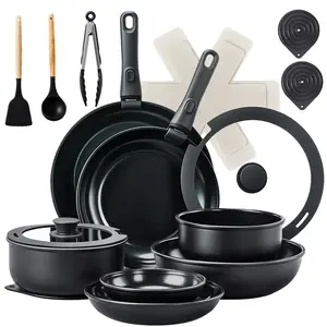 [FLASH SALE] ROVSUN 23 Pcs Nonstick Pots and Pans Set with Detachable Handles
