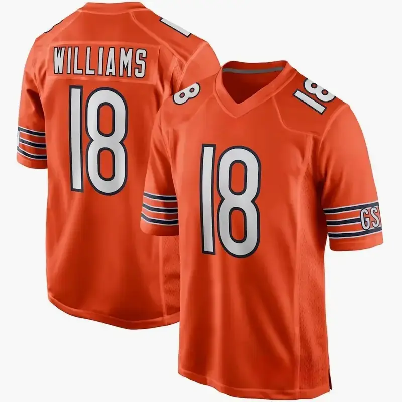 Unisex Football inspired by Chicago Williams 18 Alternate Player Game Jersey - Orange, Gift For Fans. Trending 2026