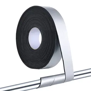 Single Roll Foam Foil Pipe Insulation Wrap, 32.8ft Length, 2-in Self-Adhesive Aluminum Foil Tape, Freeze-Proof, Heat & Cold Resistant for Indoor & Outdoor Tools & Hardware Applications