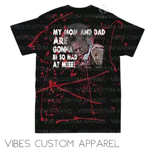 My Mom And Dad Are Gonna Be So Mad At Me Stu Macher Scream Blood Splatter Black T-Shirt