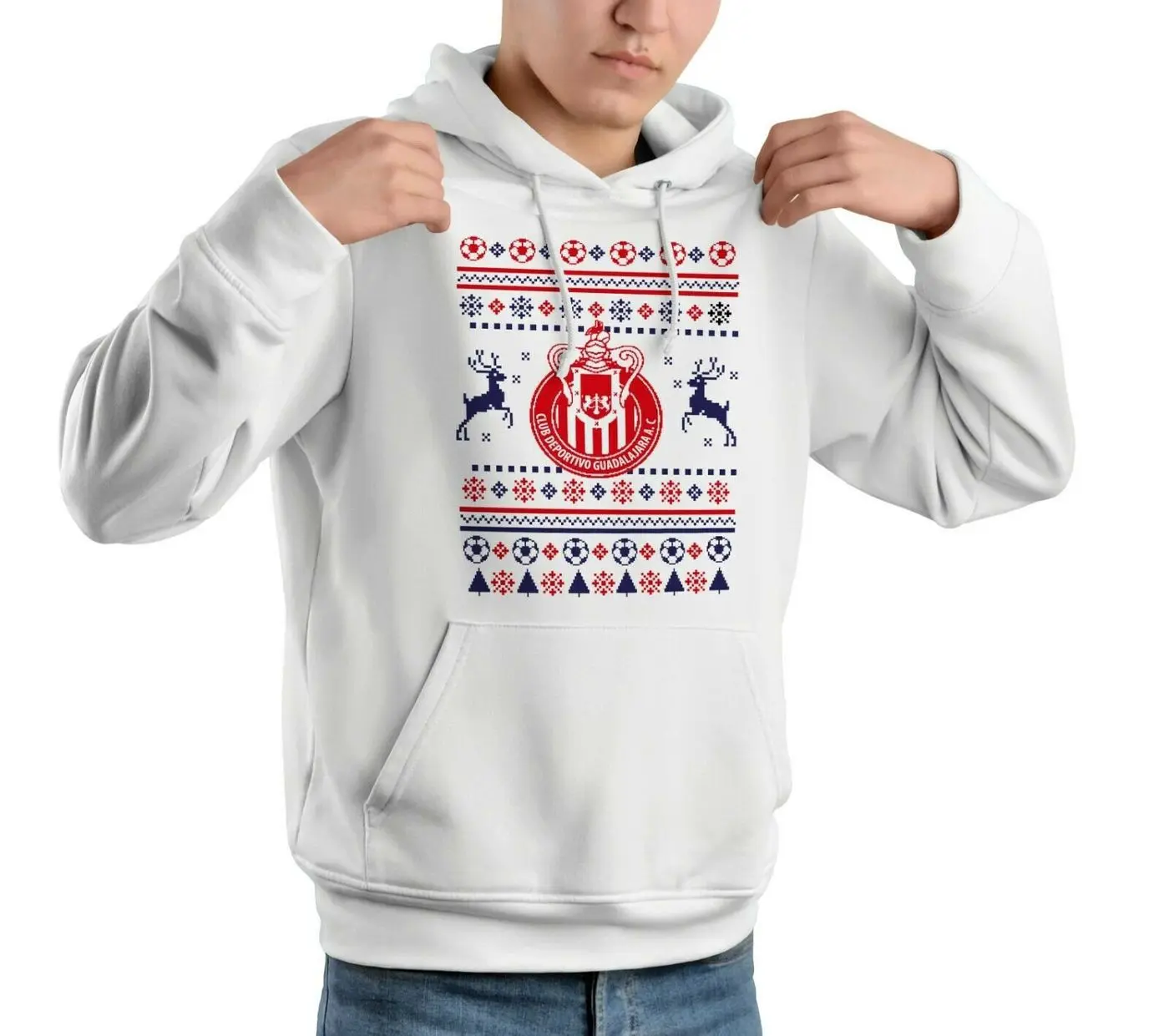 New! Chivas de Guadalajara Ugly Christmas Hoodie , Sudadera Chivas  Navidena
