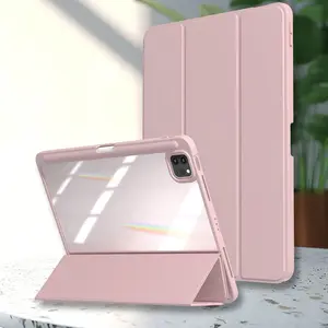 Tablet Case for iPad a16 11th/10th generation, 9th/8th/7th 10.2 inch, air 10.9" 11", Pro 11, Air 13, Pro 12.9 with TPU Leather Flip IPad accessory Acrylic Durable Protection Cover Casing Protective Case for iPad