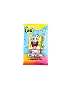2025 Topps Chrome SpongeBob Squarepants Single Hobby Pack 25th Anniversary