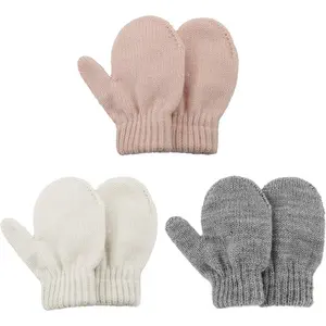 X-GLV02   Kids Winter Toddler Mittens Multicolor Soft Knitted Gloves Thick Cold Protection Mitten