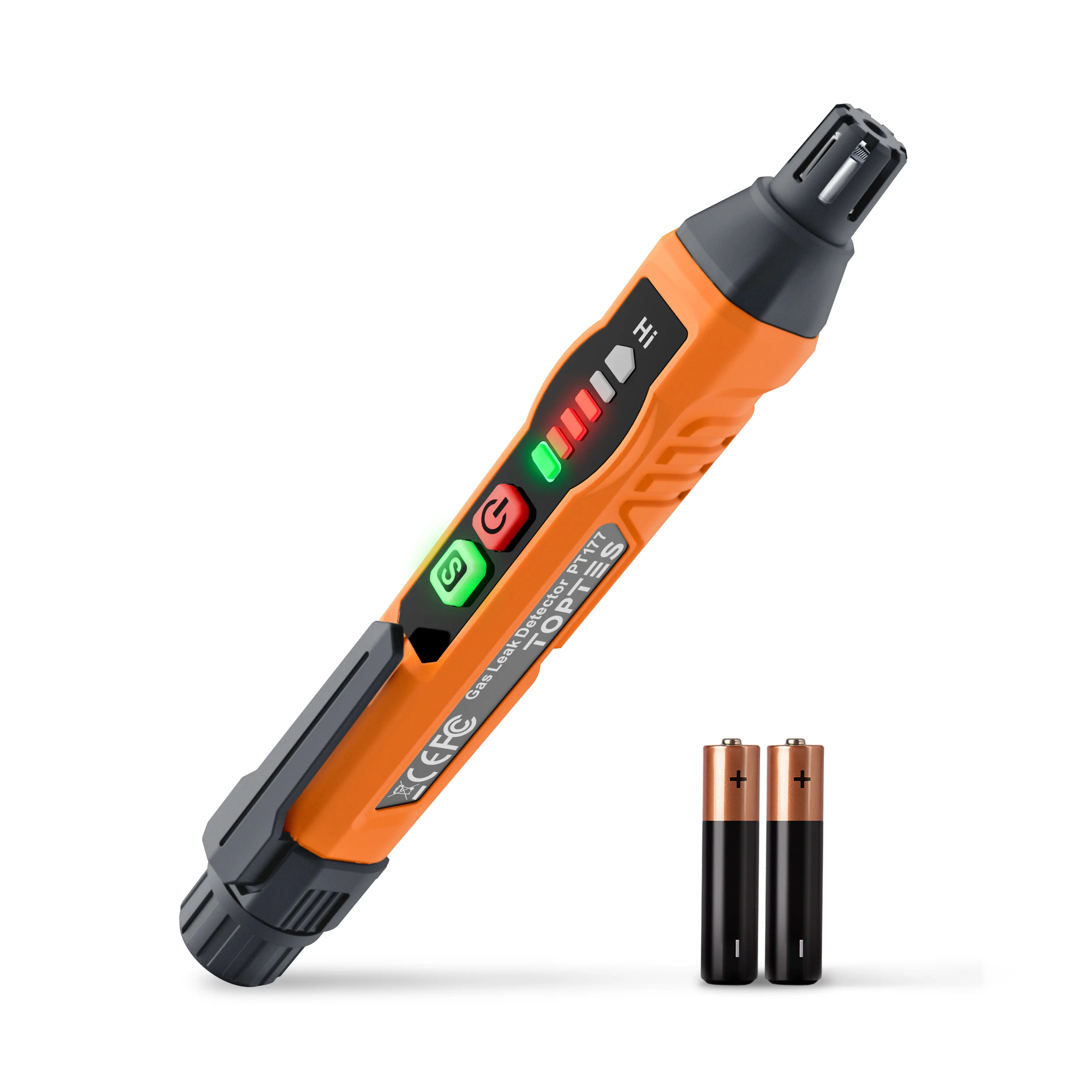TopTes PT177 Gas Leak Detector, Natural Gas Detector with Audible & Visual Alarm, Portable Gas Sniffer to Locate Combustible Gas Leak Sources Like Methane, Propane for Home (Includes Battery x2)-Orange Safety #summerfinds