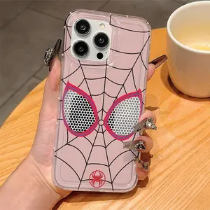 Spider Web Pattern Phone Case, Decorative Phone Protector Cover, Phone Accessories Compatible with iPhone 11 12 13 14 15 Pro Max X XR XS Max